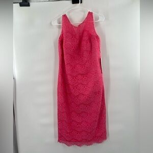 Mingda’s pink lace dress size